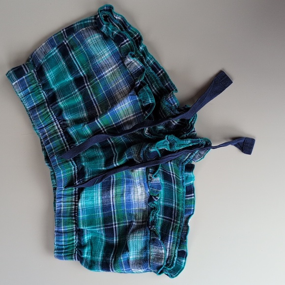 Xhilaration Women's Sleep Shorts Blue Plaid, Size XS - Picture 1 of 7